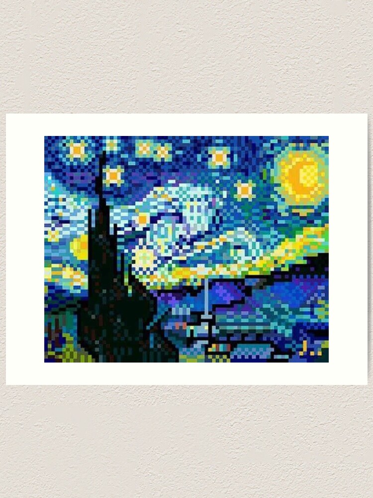 Detail of The Starry Night Jigsaw Puzzle by Vincent Van Gogh - Pixels