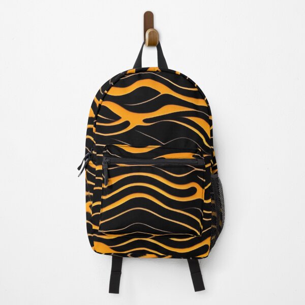 Item preview, Abstract Black and Orange Wavy Pattern designed and sold by calibrit.