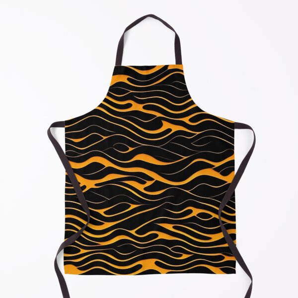 Item preview, Abstract Black and Orange Wavy Pattern designed and sold by calibrit.
