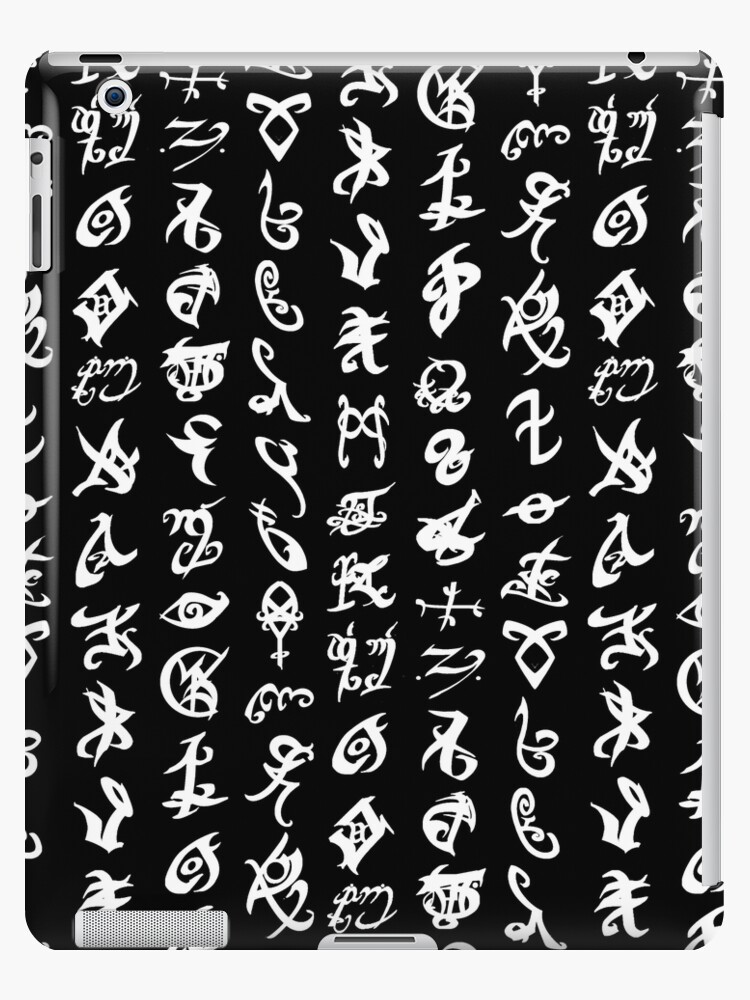 Shadowhunters rune - Angelic power rune (floral decorations - solid shape), Malec, Mundane, Parabatai, Alec, Magnus, Clary, Jace, Izzy iPad Case  & Skin for Sale by Vane22april