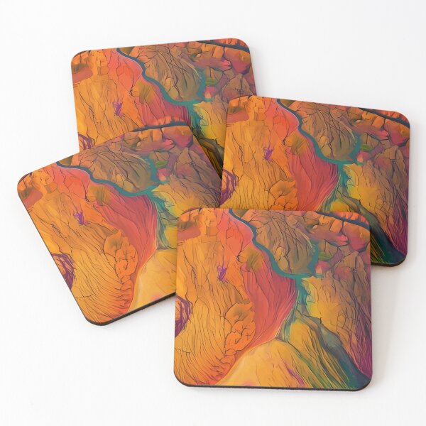 Item preview, Mesmerizing Display of Vibrant Abstract Aerial Landscapes designed and sold by CherubMasonClo.
