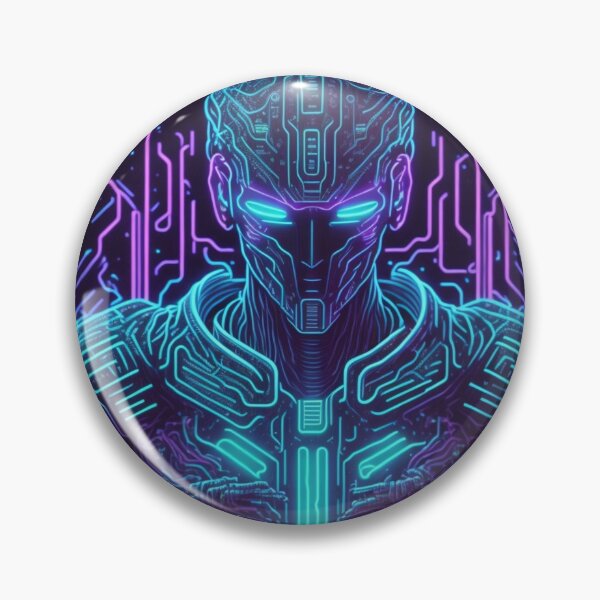 Item preview, cybernetic humanoid with glowing neon designed and sold by 24gap.