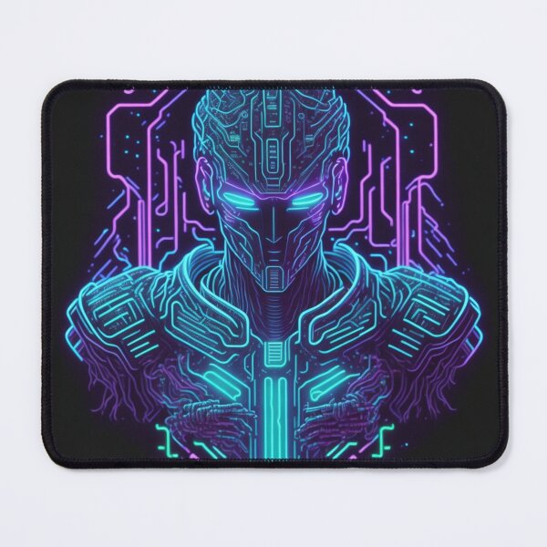 Item preview, cybernetic humanoid with glowing neon designed and sold by 24gap.