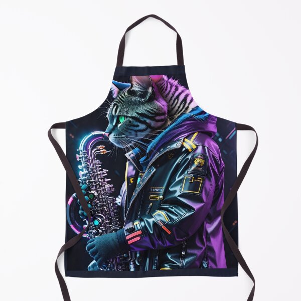 Item preview, Colorful Cat Playing Saxophone designed and sold by khachiche.