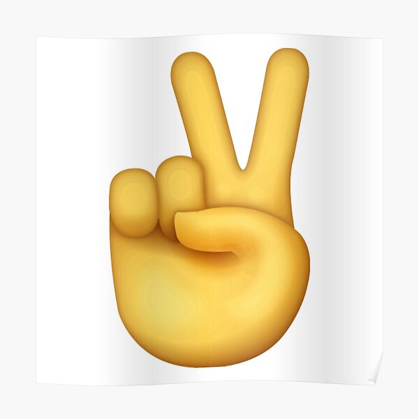 Peace Sign Emoji Posters | Redbubble