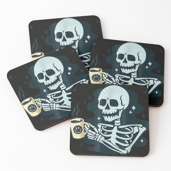 Item preview, As Far As I Know I'm Delightful Skeleton Coffee  designed and sold by SylviaDChancey.