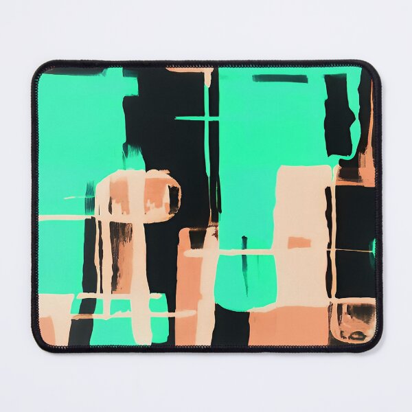 Item preview, Peach Mint Geometric Square Pattern designed and sold by deniselynnimage.