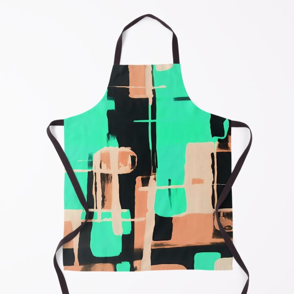 Item preview, Peach Mint Geometric Square Pattern designed and sold by deniselynnimage.