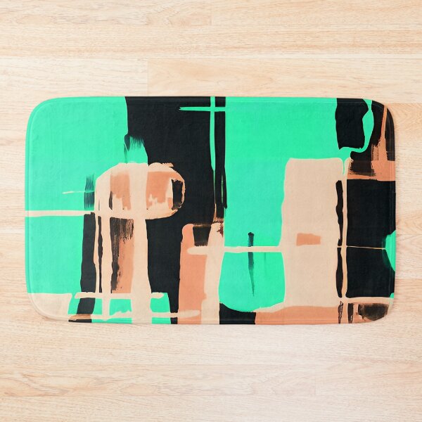 Item preview, Peach Mint Geometric Square Pattern designed and sold by deniselynnimage.