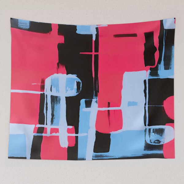 Item preview, Blue Pink Geometric Square Pattern designed and sold by deniselynnimage.