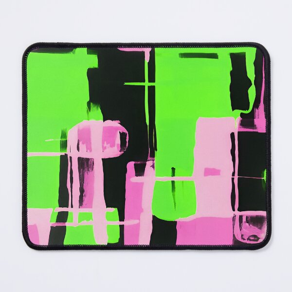 Item preview, Pink Green Geometric Square Pattern designed and sold by deniselynnimage.