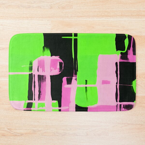 Item preview, Pink Green Geometric Square Pattern designed and sold by deniselynnimage.
