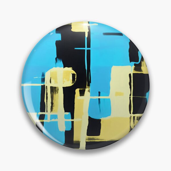 Item preview, Sky Blue and Yellow Geometric Square Pattern  designed and sold by deniselynnimage.