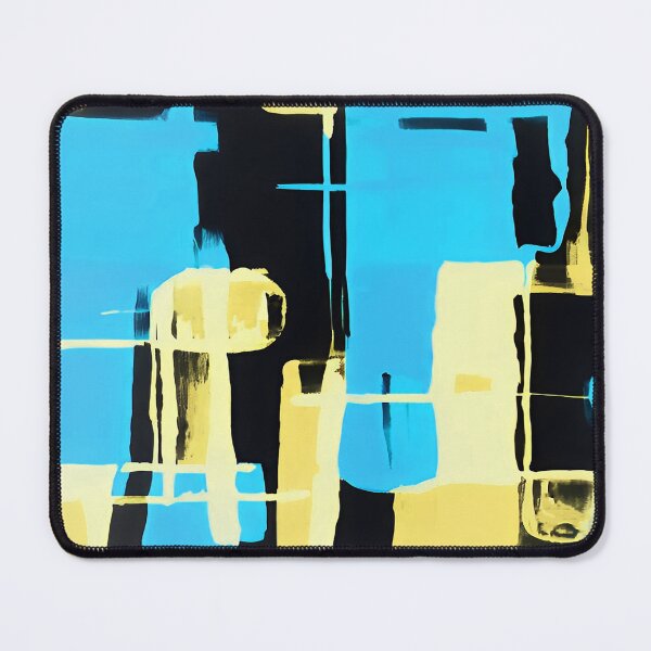 Item preview, Sky Blue and Yellow Geometric Square Pattern  designed and sold by deniselynnimage.