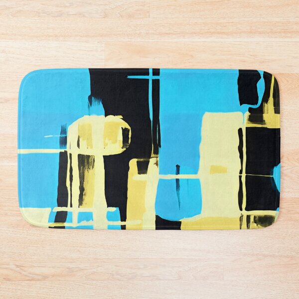 Item preview, Sky Blue and Yellow Geometric Square Pattern  designed and sold by deniselynnimage.