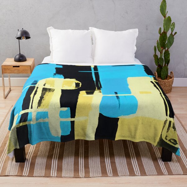 Item preview, Sky Blue and Yellow Geometric Square Pattern  designed and sold by deniselynnimage.