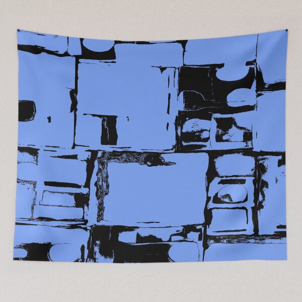Item preview, Solid Blue Geometric Pattern designed and sold by deniselynnimage.
