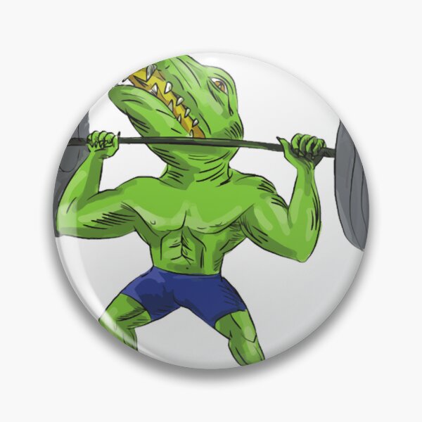 Item preview, Weighlifting Crocodile designed and sold by LeeanneRaynor.
