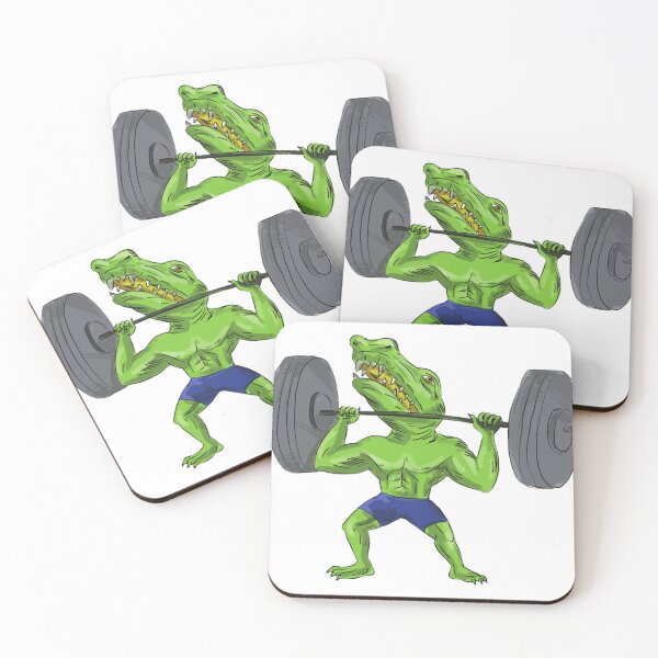 Item preview, Weighlifting Crocodile designed and sold by LeeanneRaynor.