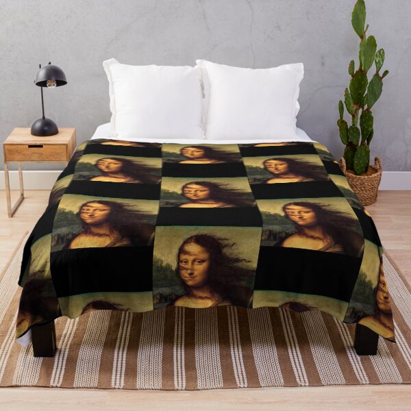 Item preview, Funny Mona Lisa wind in hair designed and sold by nobadenergym.