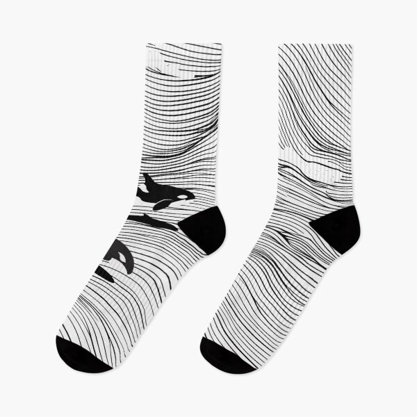 Item preview, Orca waves Line Art designed and sold by SurfolioPrints.