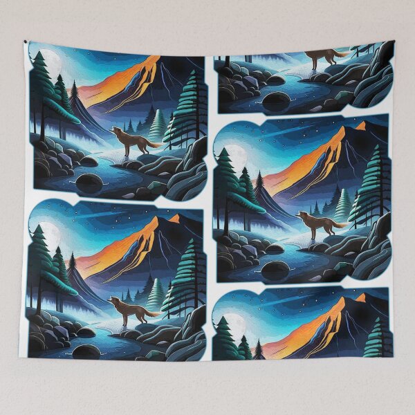 Item preview, Wolf Howling in the Mountains  designed and sold by Twaingrant.