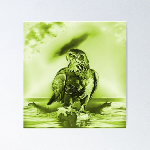 Item preview, Lime Green American Bald Eagle designed and sold by deniselynnimage.
