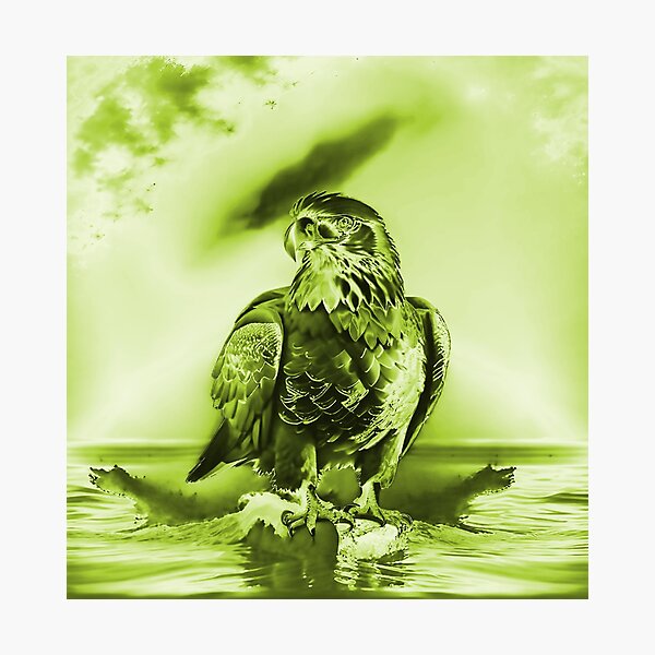 Item preview, Lime Green American Bald Eagle designed and sold by deniselynnimage.