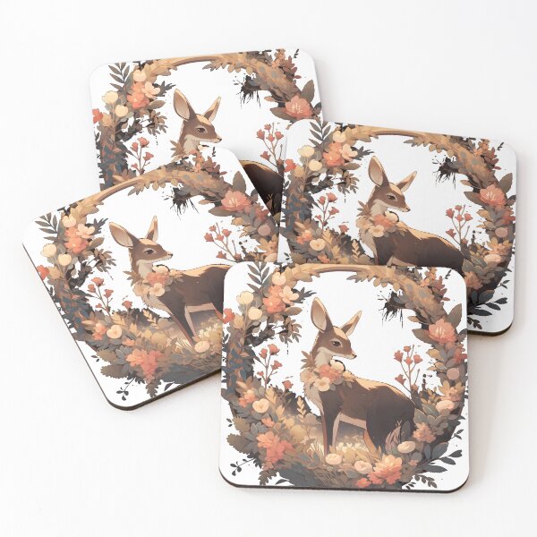 Item preview, Beautiful Deer In Flora | International Hug A Deer Day designed and sold by StickeryPickery.