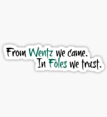 Eagles Wentz Foles Sticker