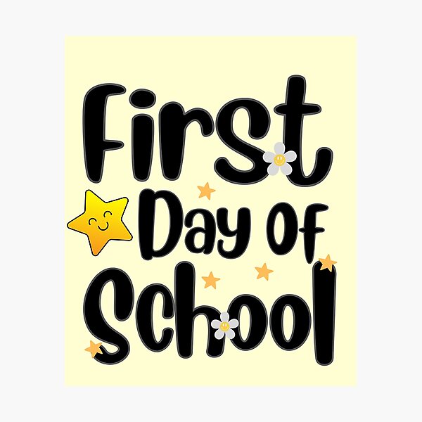 Item preview, First Day Of School Cute And Funny Floral Quote Design designed and sold by ArtVibes8.
