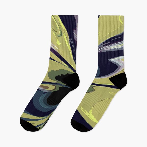 Item preview, Abstract Swirls of Blue and Yellow designed and sold by deniselynnimage.