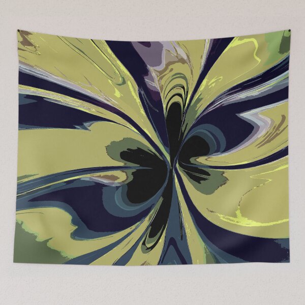 Item preview, Abstract Swirls of Blue and Yellow designed and sold by deniselynnimage.