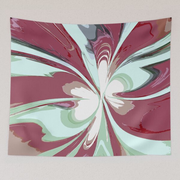Item preview, Abstract Swirls of Green and Mauve designed and sold by deniselynnimage.