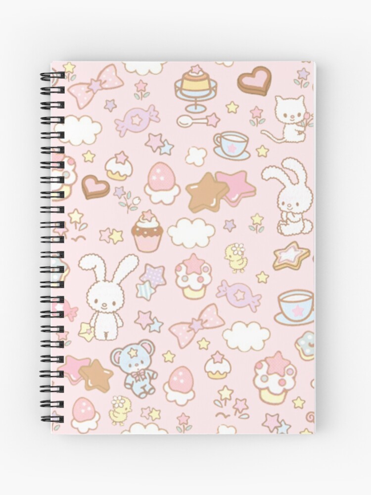 Kawaii Pastel Print Spiral Notebook for Sale by arealprincess