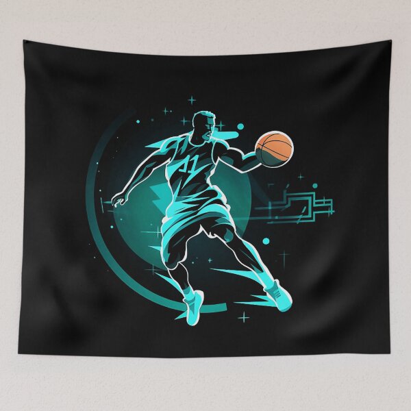 Item preview, Neon basketball logo designed and sold by JansenGS.