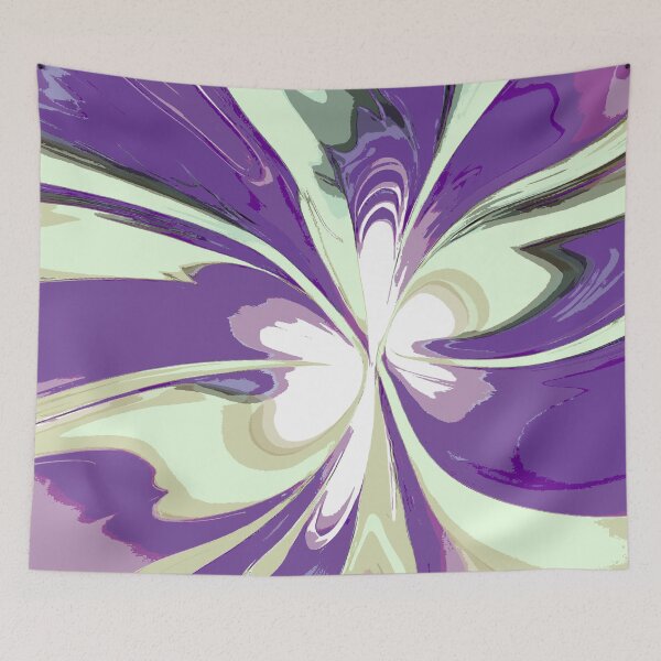 Item preview, Abstract Swirls of Light Yellow and and Purple designed and sold by deniselynnimage.