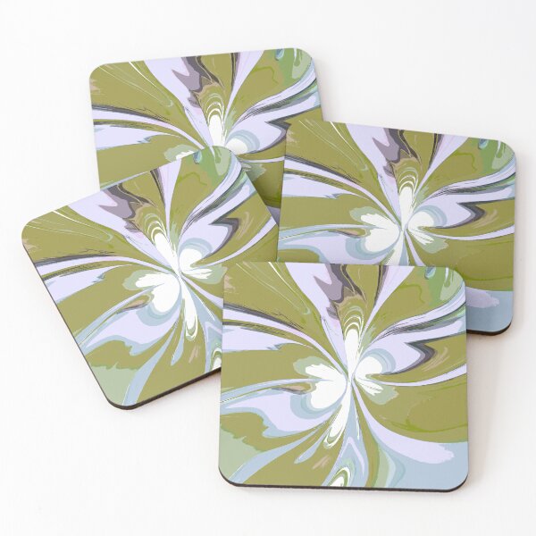 Item preview, Abstract Swirls of Mustard and Light Blue designed and sold by deniselynnimage.