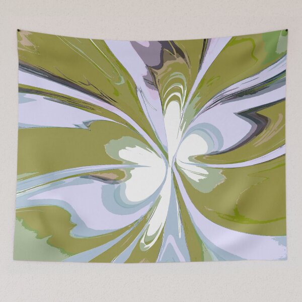 Item preview, Abstract Swirls of Mustard and Light Blue designed and sold by deniselynnimage.