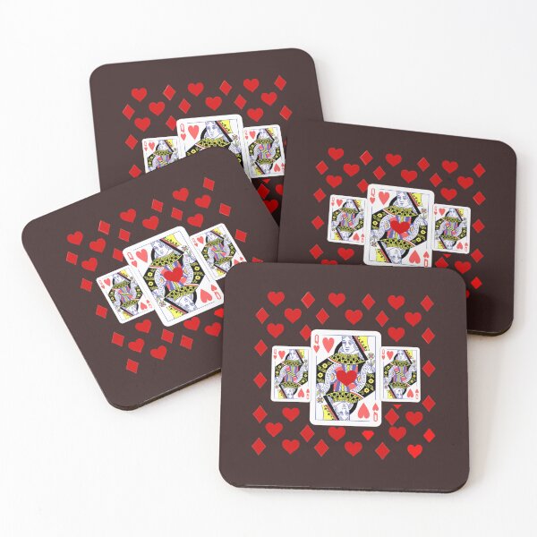 Item preview, RED QUEEN OF HEARTS ON BLACK PATTERN ART91png designed and sold by Boutedesigns.