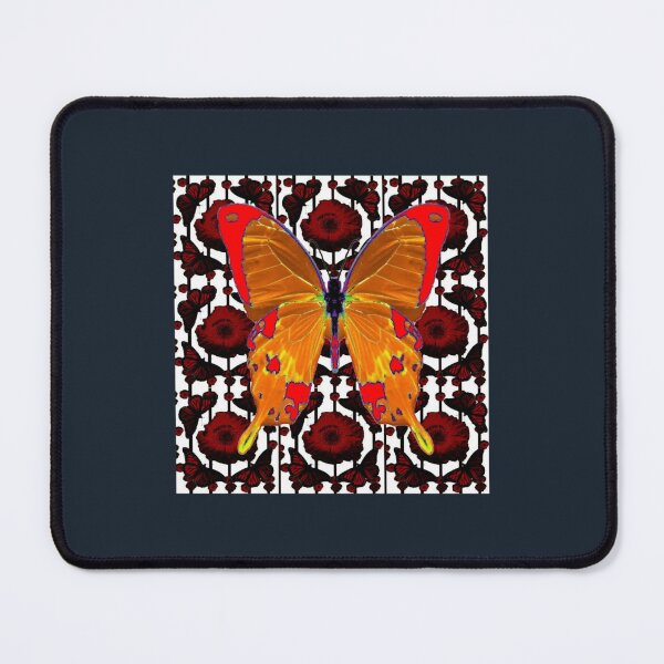 Item preview, REDORANGE SWALLOW TAIL BUTTERFLY ON DARK POPPY PATTERNS120png designed and sold by Boutedesigns.