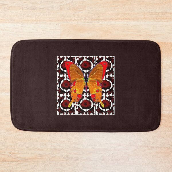 Item preview, REDORANGE SWALLOW TAIL BUTTERFLY ON DARK POPPY PATTERNS120png designed and sold by Boutedesigns.
