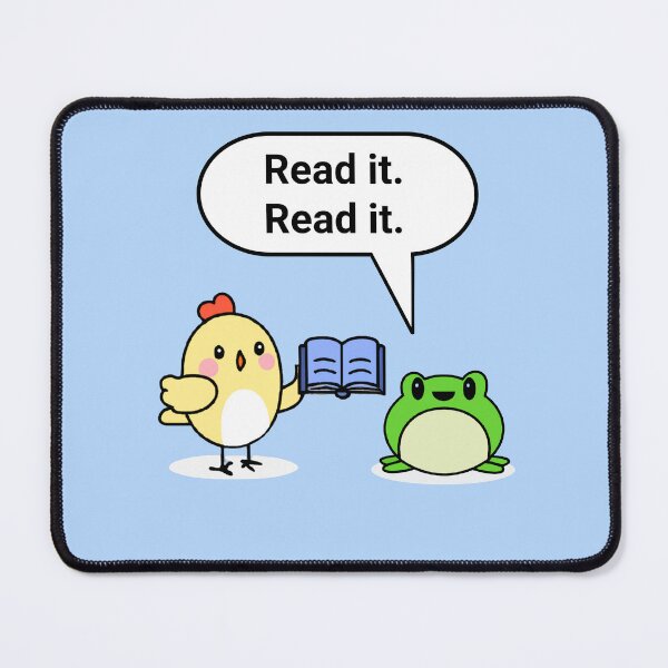 Item preview, "A chicken walked into a library" joke designed and sold by DistinctDesignz.