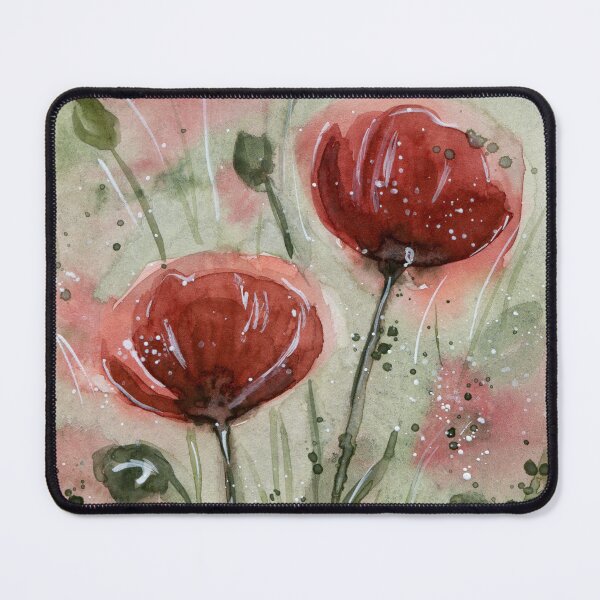 Item preview, Field of Poppies - Watercolor Painting designed and sold by Pattokarts.