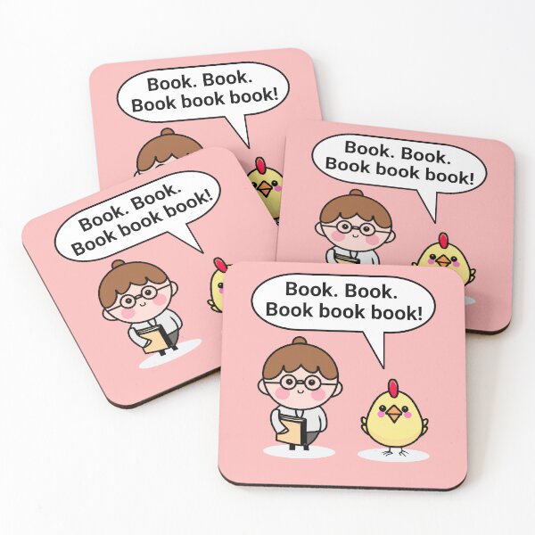 Item preview, "A chicken walked into a library" joke designed and sold by DistinctDesignz.