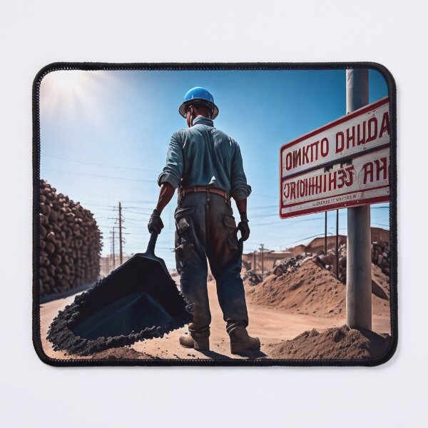 Item preview, Man works very hard designed and sold by M-Y-A-R-T-.