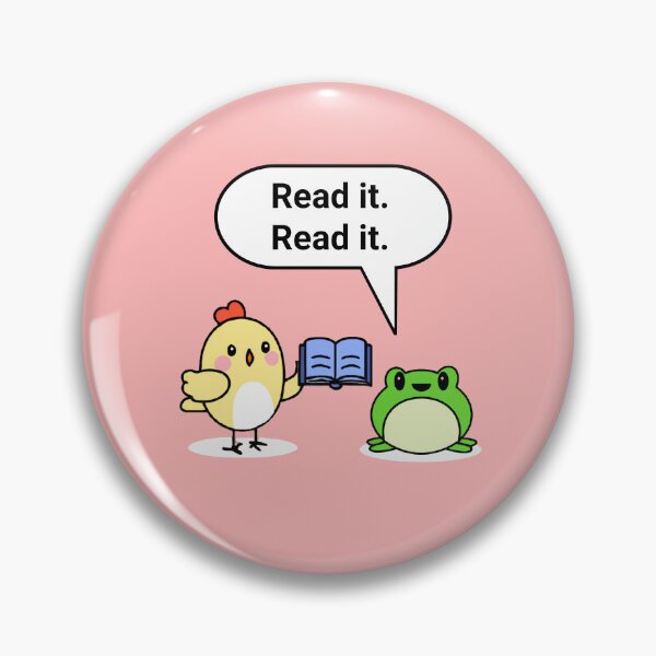 Item preview, "A chicken walked into a library" joke designed and sold by DistinctDesignz.