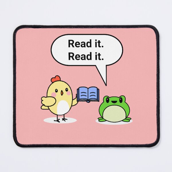 Item preview, "A chicken walked into a library" joke designed and sold by DistinctDesignz.