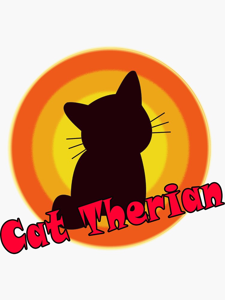 Feline Ears Grey Therian ThetaDelta Sticker for Sale by DraconicsDesign