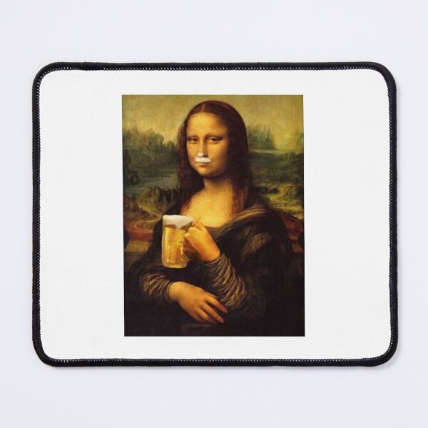 Item preview, Mona Lisa Drinking A Beer designed and sold by RosinaInmans.